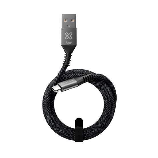 Klip Xtreme PowerGo 050 - Cable USB, USB Tipo-A Macho a USB Tipo-C Macho, USB 2.0, 3m, Negro