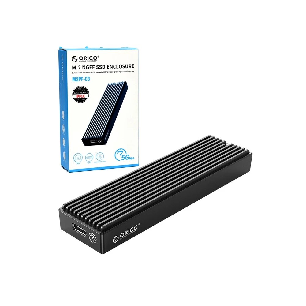 ORICO- M2PF-C3, M.2 Carcasa para Disco Duro NGFF SSD Tipo C