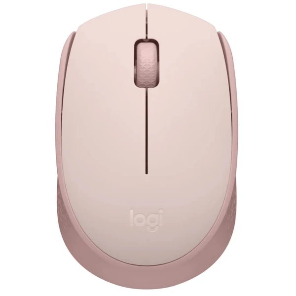Logitech M170 - Mouse, Inalámbrico, USB, Óptico, 1000 dpi, Rosado