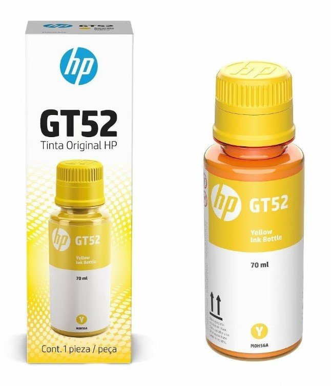 HP GT52 - Recarga de Tinta Amarilla, 1 Paquete (70ml)