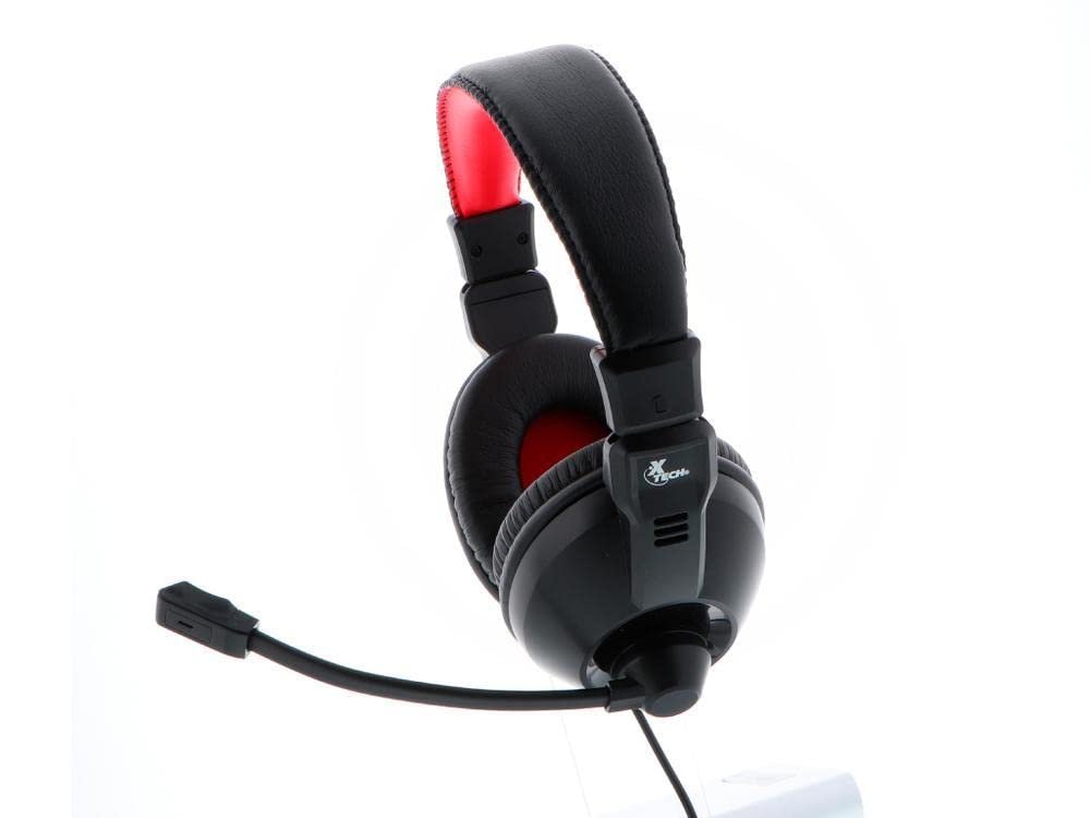 Xtech XTH-500 Voracis - Headset, Estéreo, Circumaurales, Con cable, 3.5mm, 20Hz-20kHz, Negro y Rojo