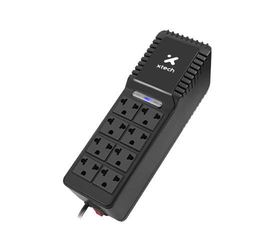 Xtech XTR-1002 - Regulador Automático de Voltaje, 8 Salidas, 115V, 10A, 140 Joules