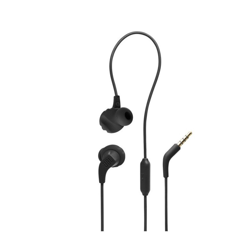 JBL Endurance RUN 2 - Auriculares, Estéreo, En el Oido, Con cable, 3.5mm, 20Hz – 20kHz, Negro
