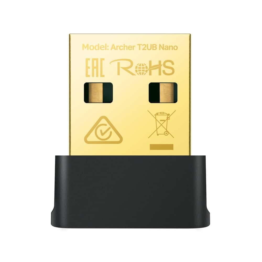 TP-Link Archer T2UB Nano - Adaptador de Red USB, Wi-Fi y Bluetooth, USB 2.0, 600Mbps