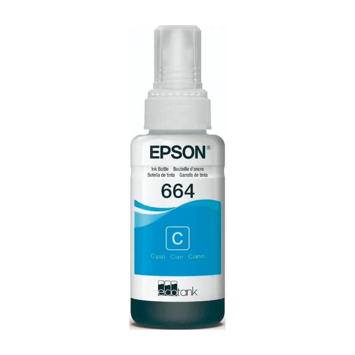 Epson T664 - Recarga de Tinta Cyan, 1 Paquete (70ml)