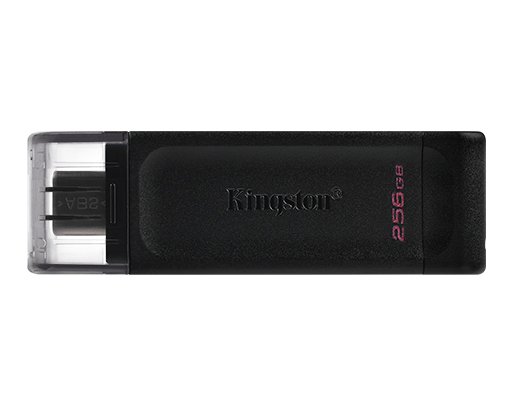 Kingston DataTraveler 70 - Unidad Flash USB, 256 GB, USB 3.2 Gen 1, Tipo-C, Negro