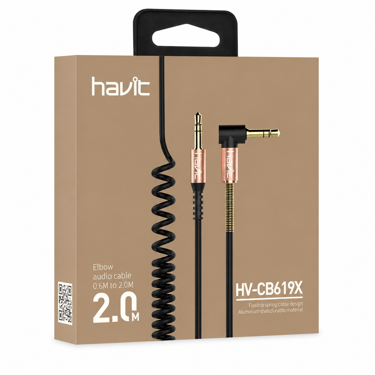 HAVIT Cable Auxiliar  3.5 mm a 3.5 mm Dorado