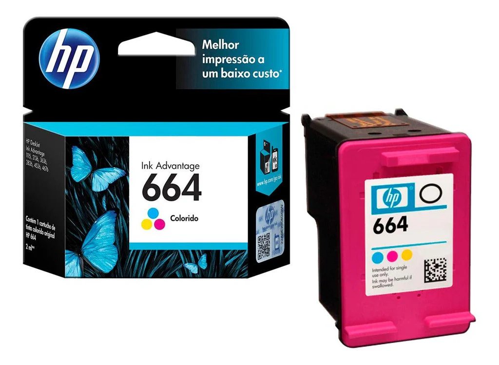 HP 664 - Cartucho de Tinta Tricolor, 1 Paquete