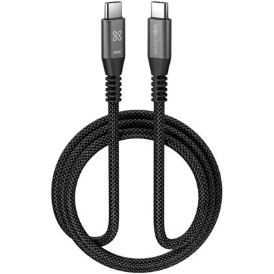 Klip Xtreme PowerGo 250 - Cable USB, USB Tipo-C Macho a USB Tipo-C Macho, USB 2.0, 1m, Negro